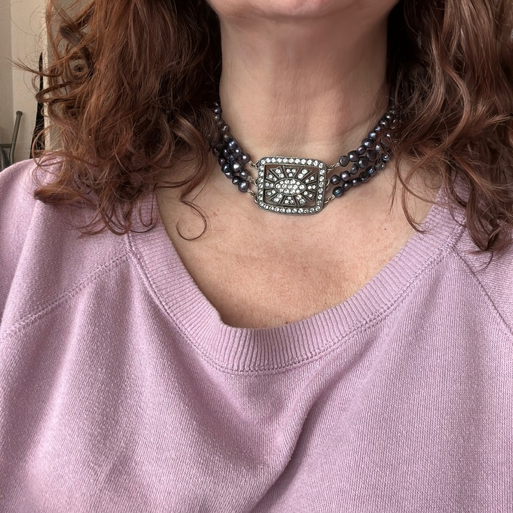 VTG hard to find Handmade Haley Hill choker. Lengthy extension for sizing.